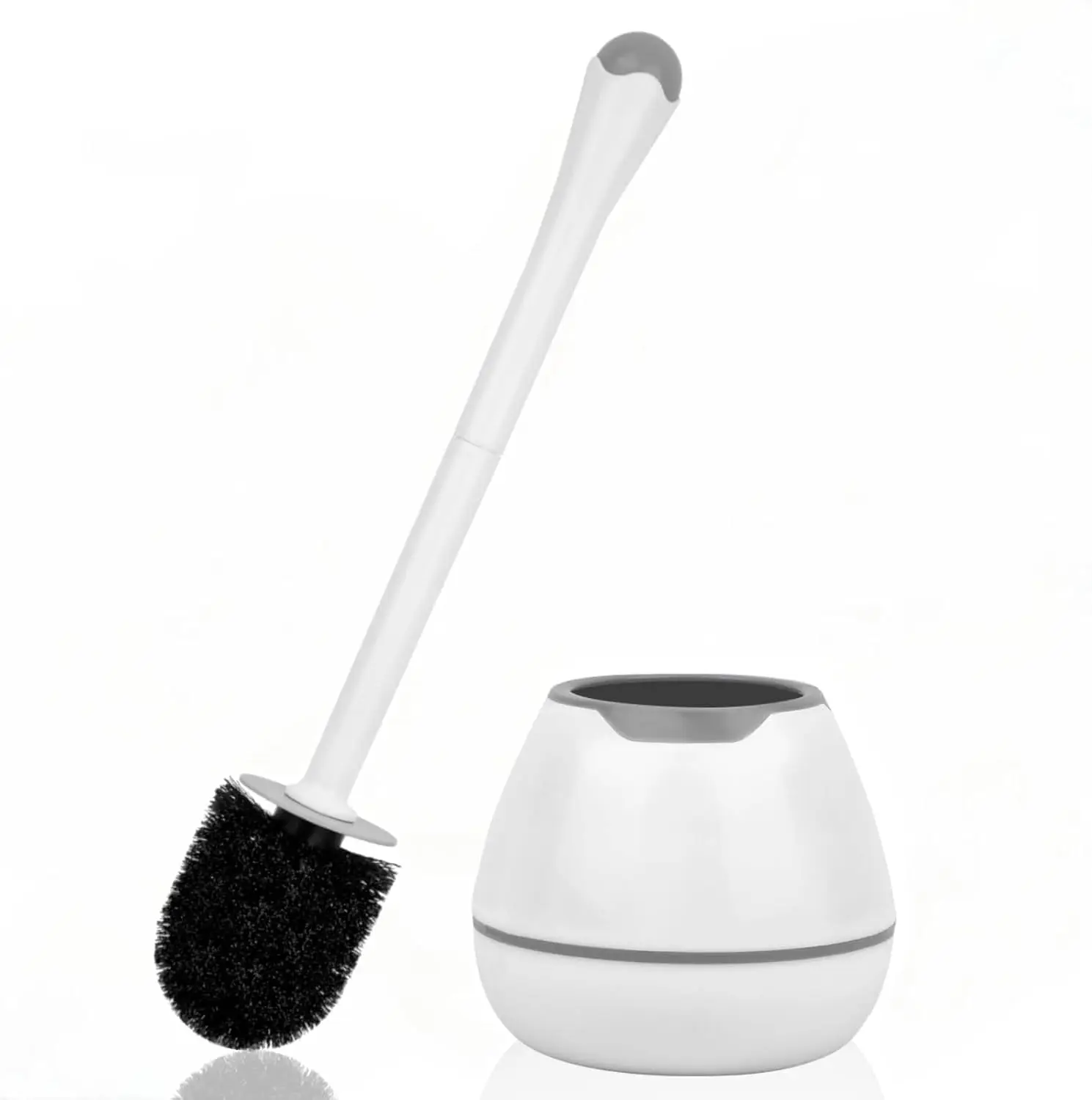 

Toilet Brush and Holder Set, Long Handle, Drip-Proof, Compact Storage, Deep Cleaning