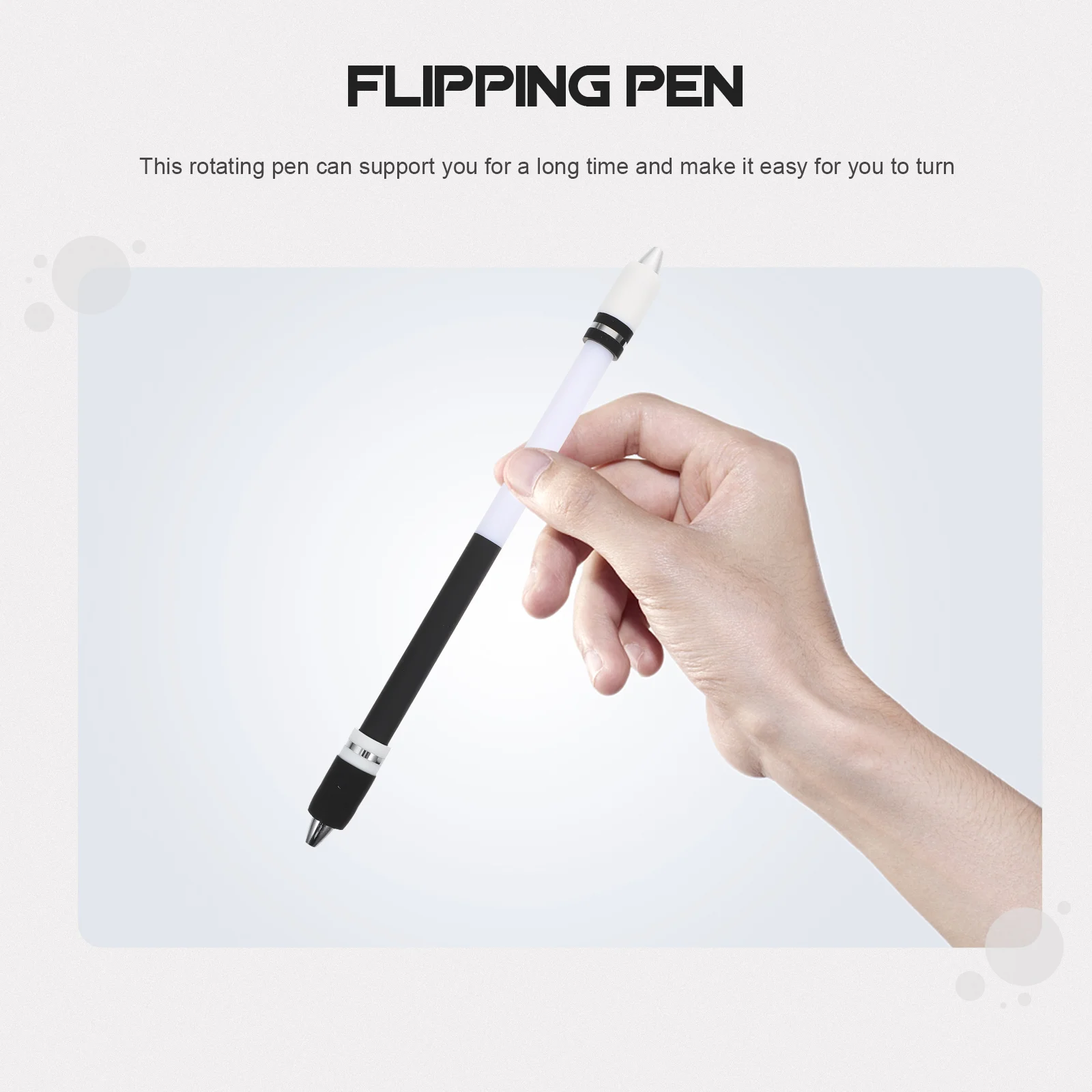 2 Pcs Pen Glowing Finger Gaming Rotating Black Pencil Portable Flying Interesting Child Ballpoint Pens