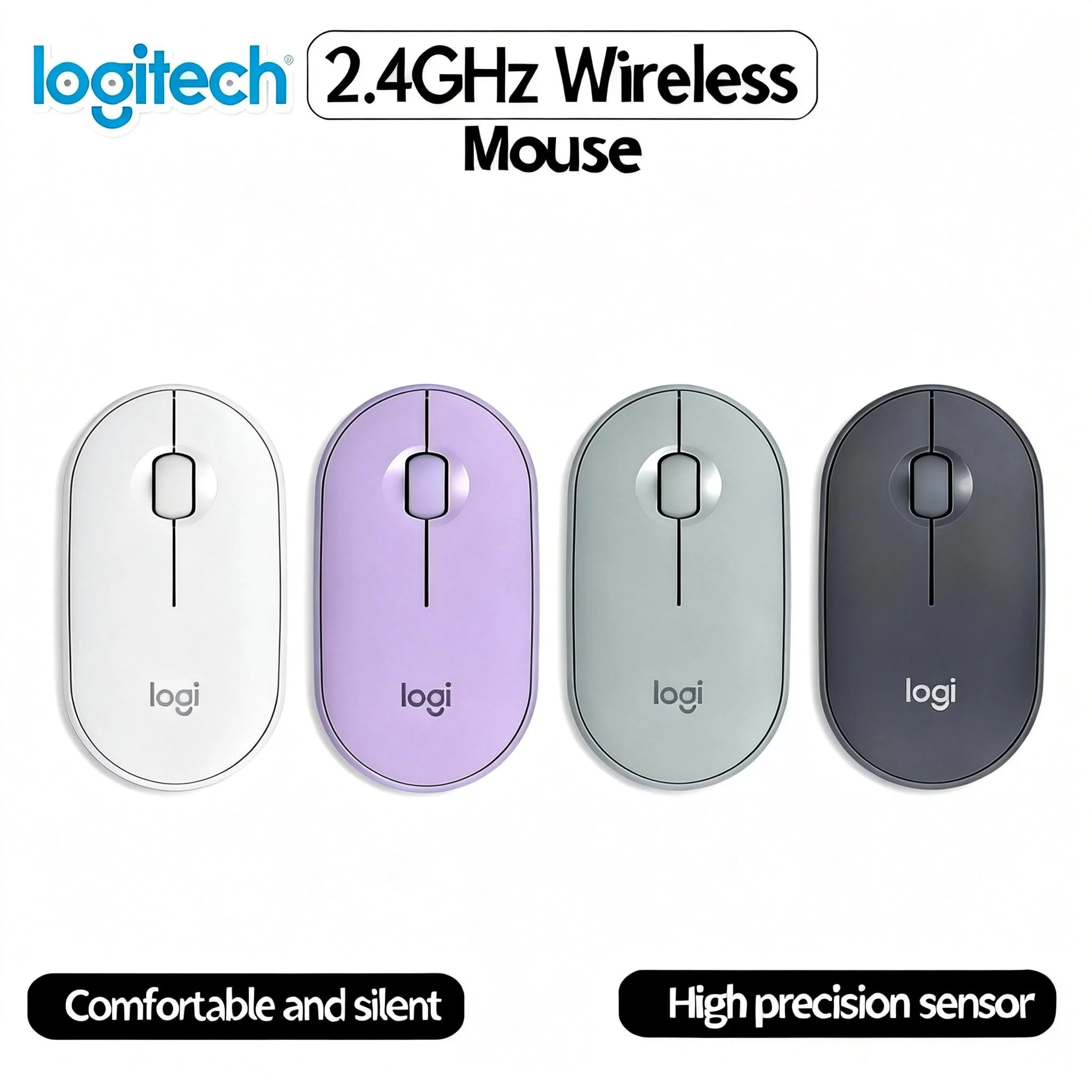 

Logitech M350 Wireless Office Mouse, suitable for laptops, quiet and portable.