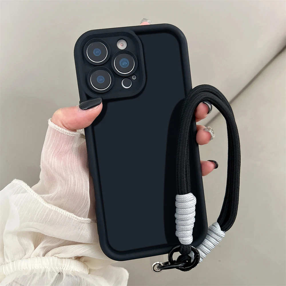 Minimalist Aesthetic Black Phone Case For Samsung Galaxy S26 S25 S24 S23 S22 Plus UItra FE A56 A55 A54 A36 A35 A34 A26 A16 Cover