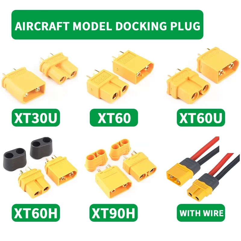 

10/50/100Pcs XTU30U/XT60/XT60U/XT60H/XT90U Connector Male/Female Plug With Sheath Housing For RC Lipo Battery Cars Fpve Drones