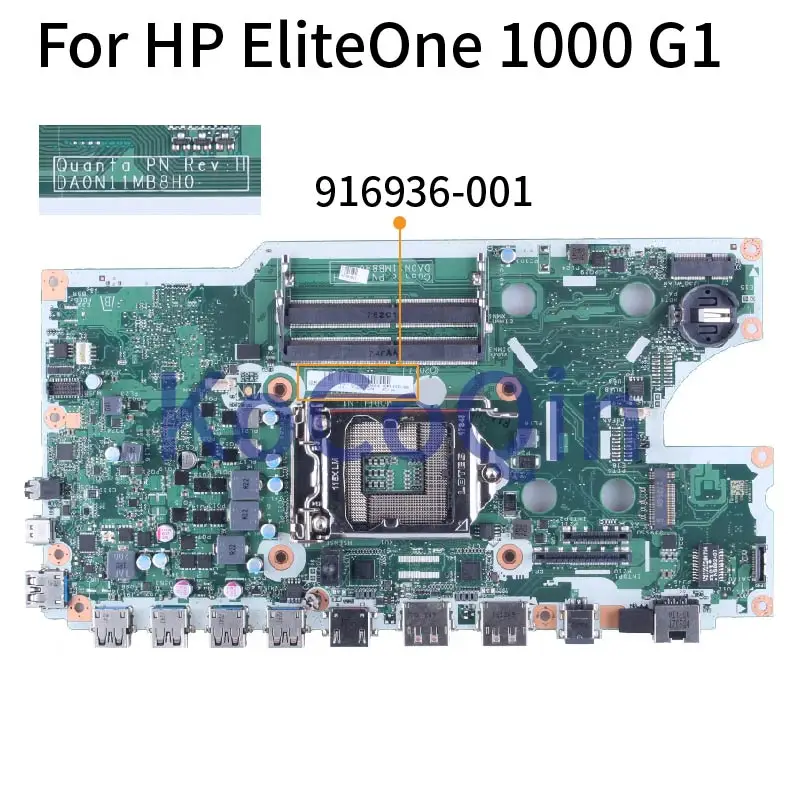 

For HP EliteOne 1000 G1 All-in-one Mainboard 916936-001,601 DA0N11MB8H0 N11 SR2WE DDR4 AIO Motherboard