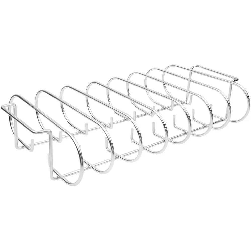 

BBQ Rib Racks or Smoker and Grilling Roasting Rack 100% 304 StainlSteel ood Grade,Holds 7 Ribs Rack or Grilling & Barbecuing or