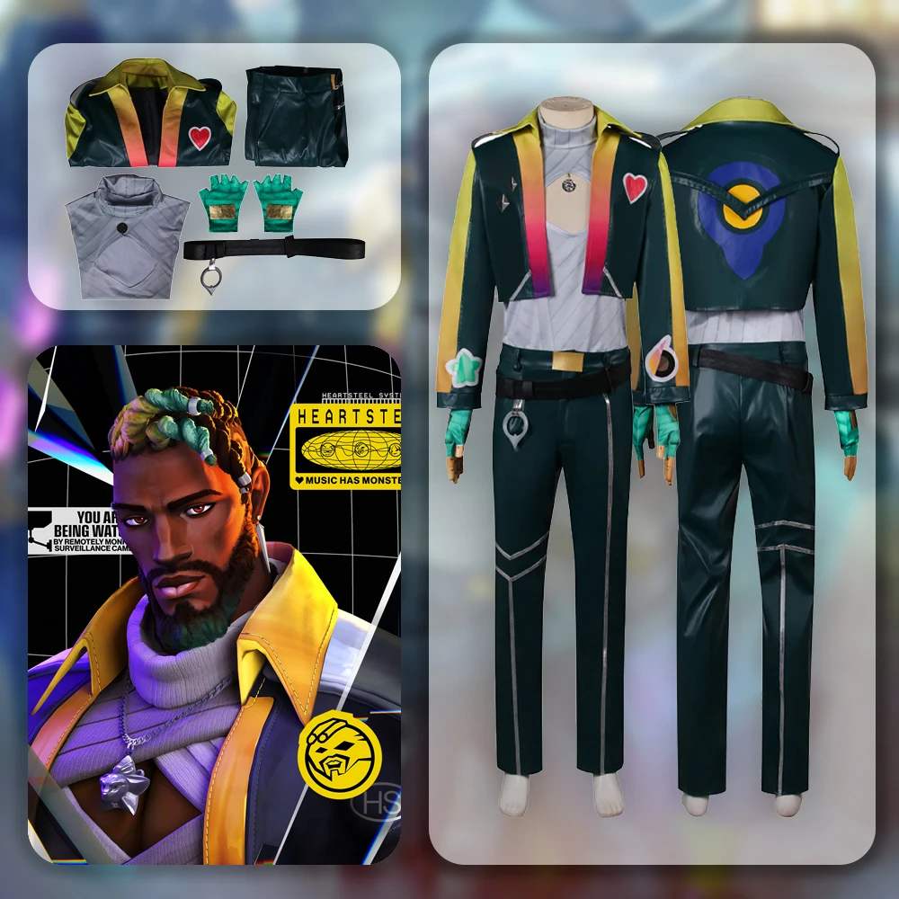 Traje de Cosplay de Game LOL HeartSteel KSante, traje de fantasía, chaqueta, Top, pantalones, accesorios para hombres, juego de rol, Halloween, Carnaval