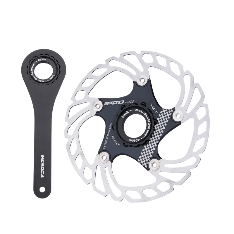 MEROCA cubierta de bloqueo central para bicicleta de montaña, adaptador de Rotor de freno de disco, 6 pernos, Compatible con herramientas de