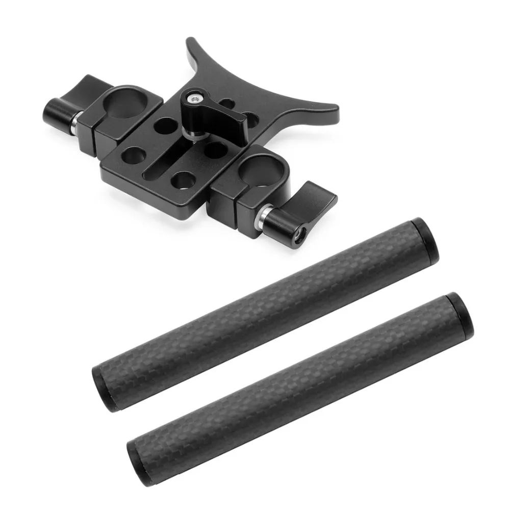2 Stück 10cm 25cm 30cm 40cm Carbonfaserrohr mit 15mm Teleobjektivhalterung für Rig-Schienen-Klemmsystem Follow Focus SLR-Kameras – Detail 14