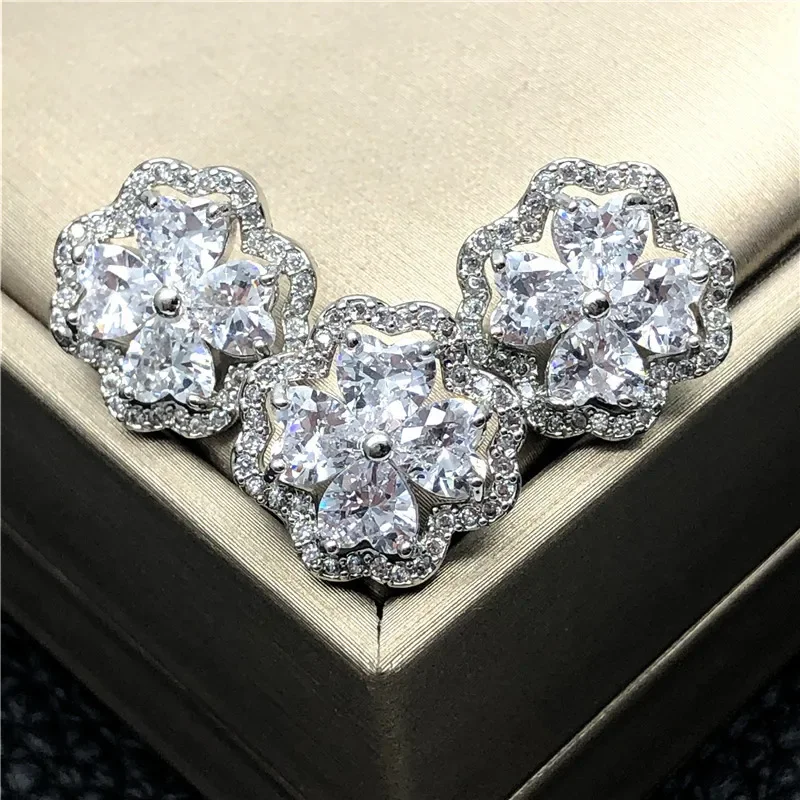 

5 шт., пуговица с микроинкрустацией четырехлистного клевера и кубическим цирконием для свитера, пальто, шитья для кашемирового вязаного кардигана, платья Cheongsam