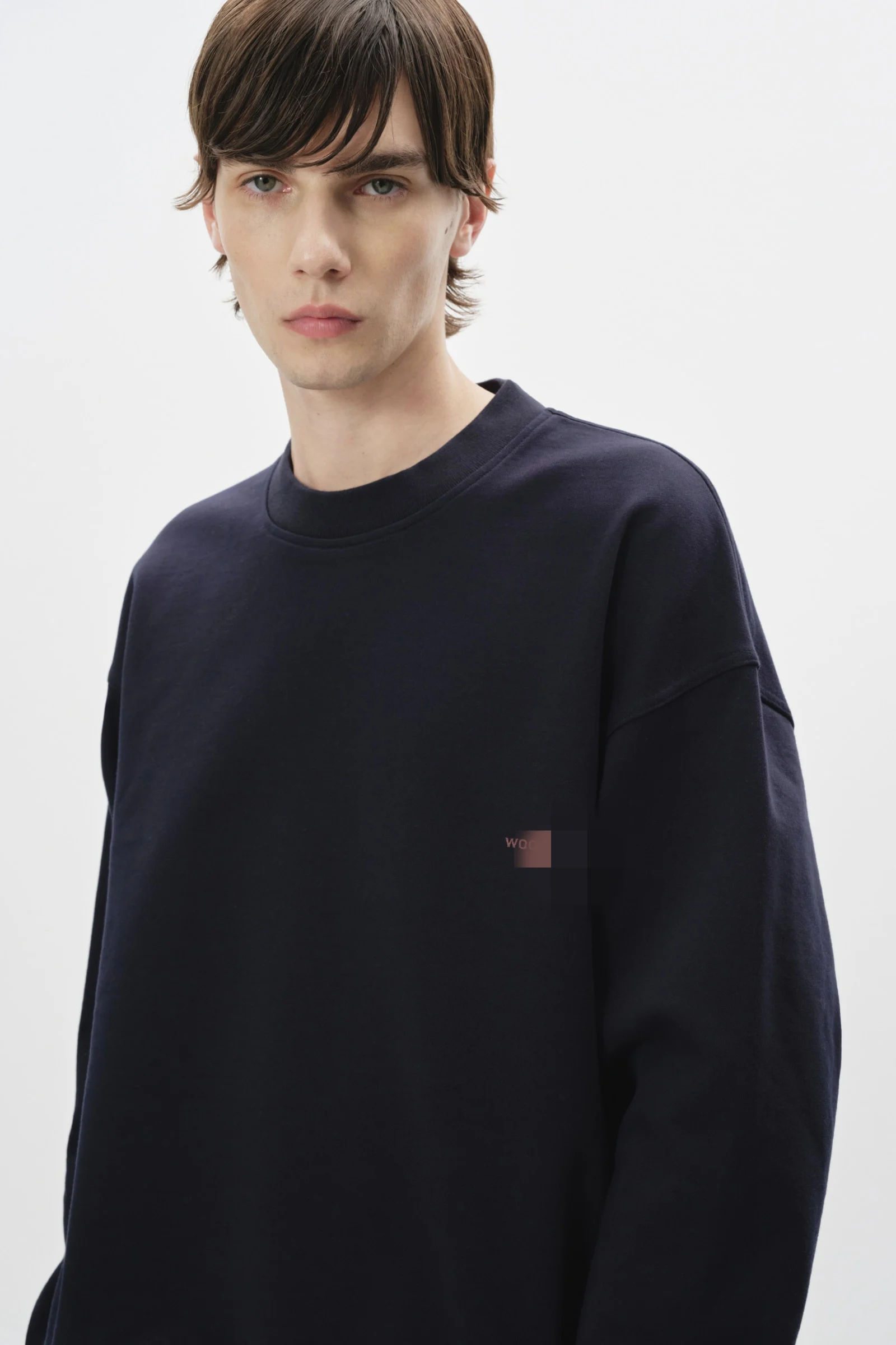 WYM Autumn Winter Men's Loose Fit Long Sleeve Hoodie Artistic Train Scene Letter Print round Neck Comfortable Breathable Cotton