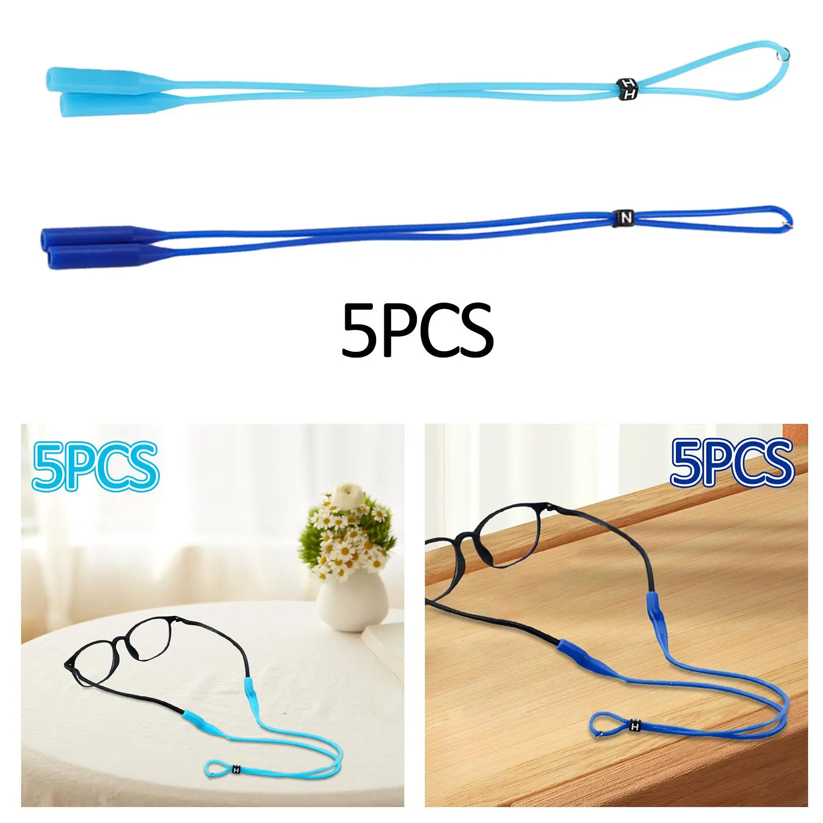 Eyeglasses Strap Silicone Eyeglass Cord Eye Glass Accessories Sunglasses Lanyard for Inside Gymnastics Soccer Dance Outdoor