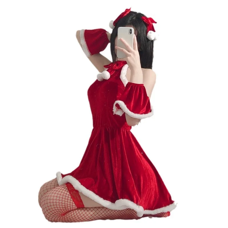 

Soft and Comfortable Sexy Ladies' Christmas Dress, Perfect for Holiday and Party Role-playing Costumes