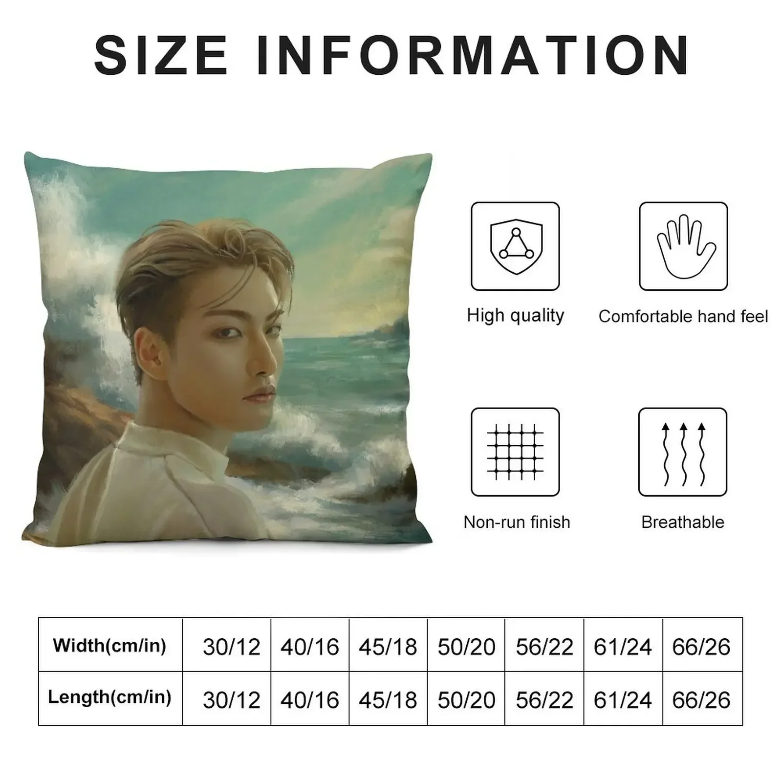 ATEEZ's SEONGHWA 'Wave' Fan Art Throw Pillow Luxury Sofa Cushions Cushion Child pillow