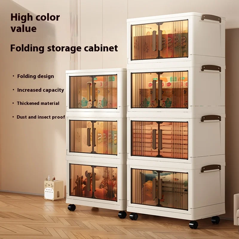 

Складной шкаф для хранения, бесплатная установка, дом, гостиная, спальня, передвижная книга, всякая всячина, ящик для хранения закусок с колесиками