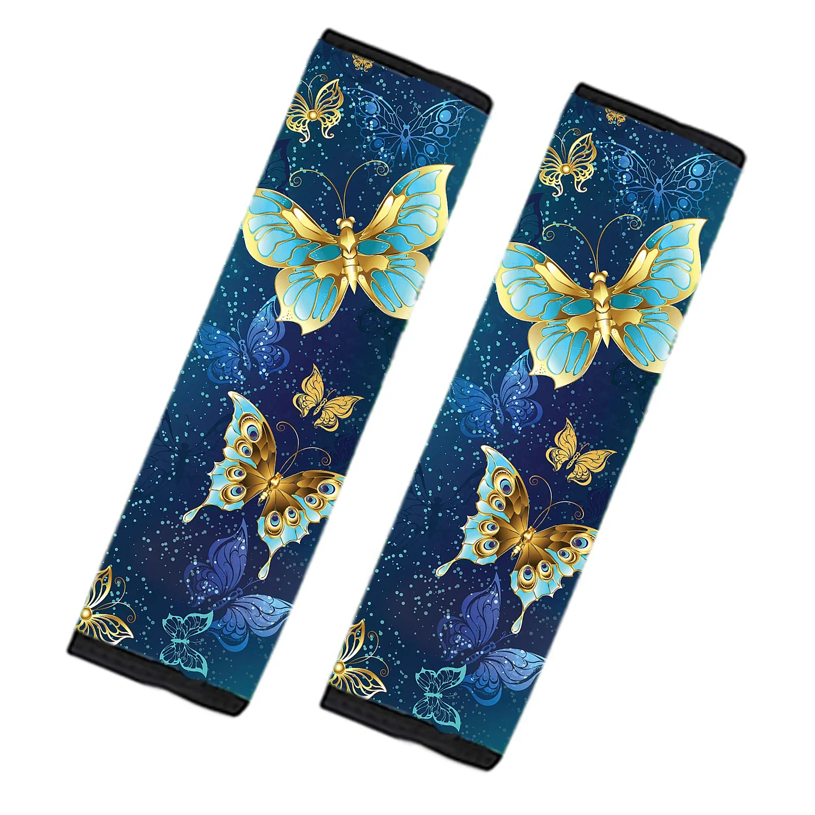 Slip-Resistant Seat Belt Shoulder Protection Butterfly Print Car Seat Belt Pads Cover Easy To Install Safety Belt Cover 2pcs/Set