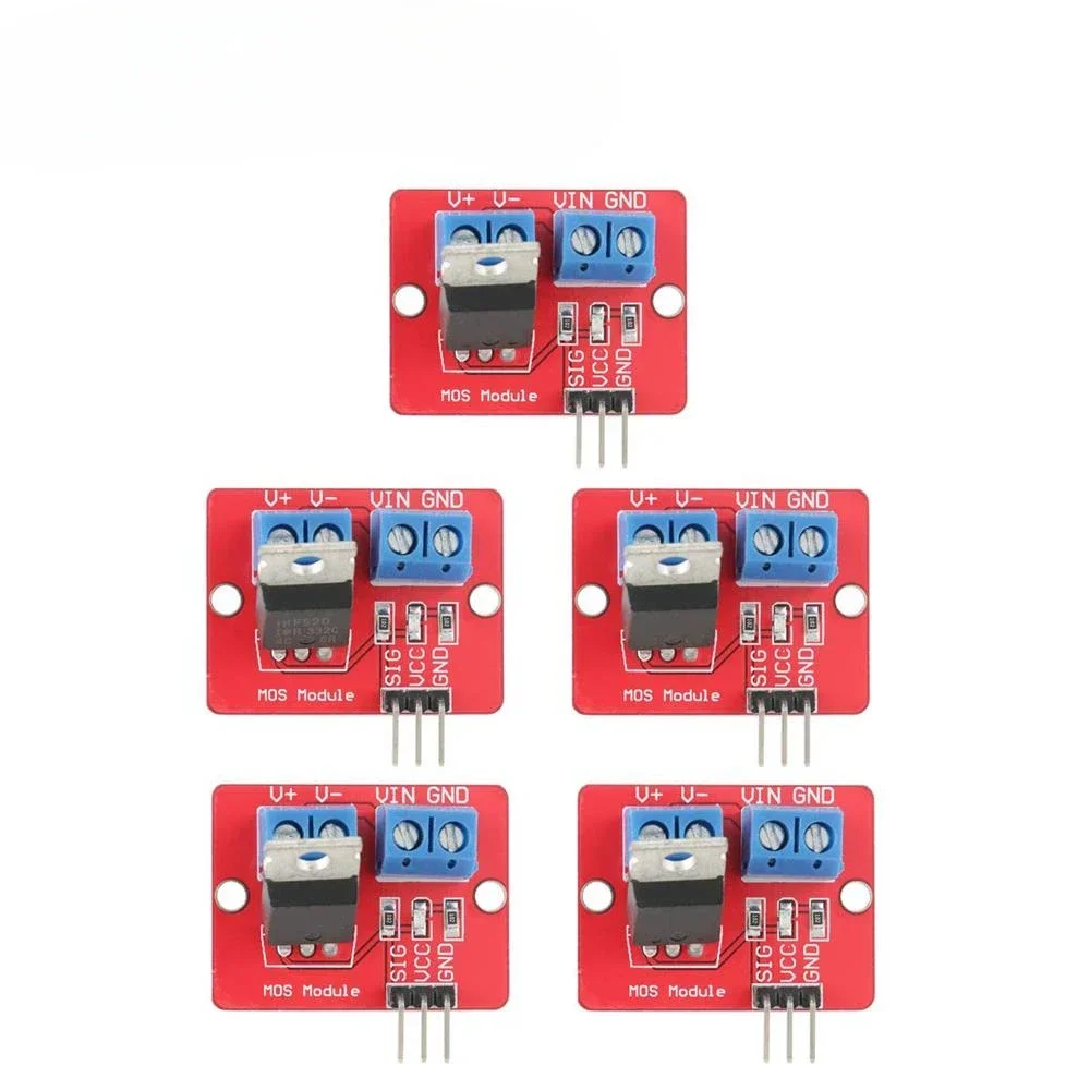 5/10 Uds 0-24V botón Mosfet superior IRF520 módulo controlador MOS para Arduino MCU ARM Raspberry pi