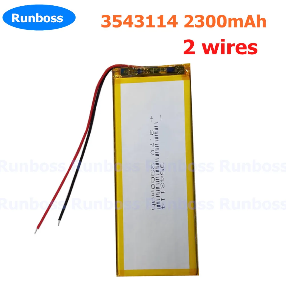 3543114 3.7V 2300mAh Li-Polymer Battery For GPS Bluetooth Keyboard Ikki65 Aurora R2 Nuphy Air75 Digital Products Goophone 5.5