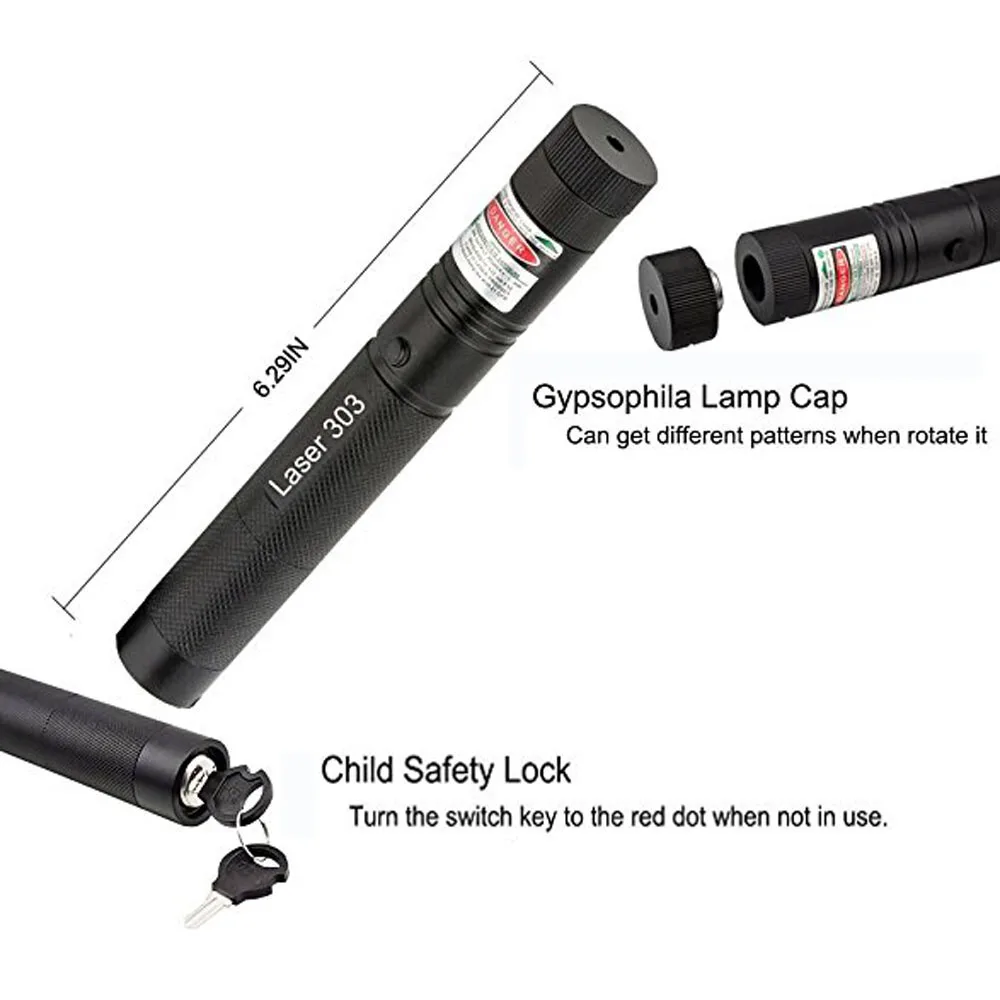 (Do not provide batteries) High Power Green Laser Pointer Teaching Tool Pet Automatic Cat Toys Laser Focus Lazer Pen Combination view 5