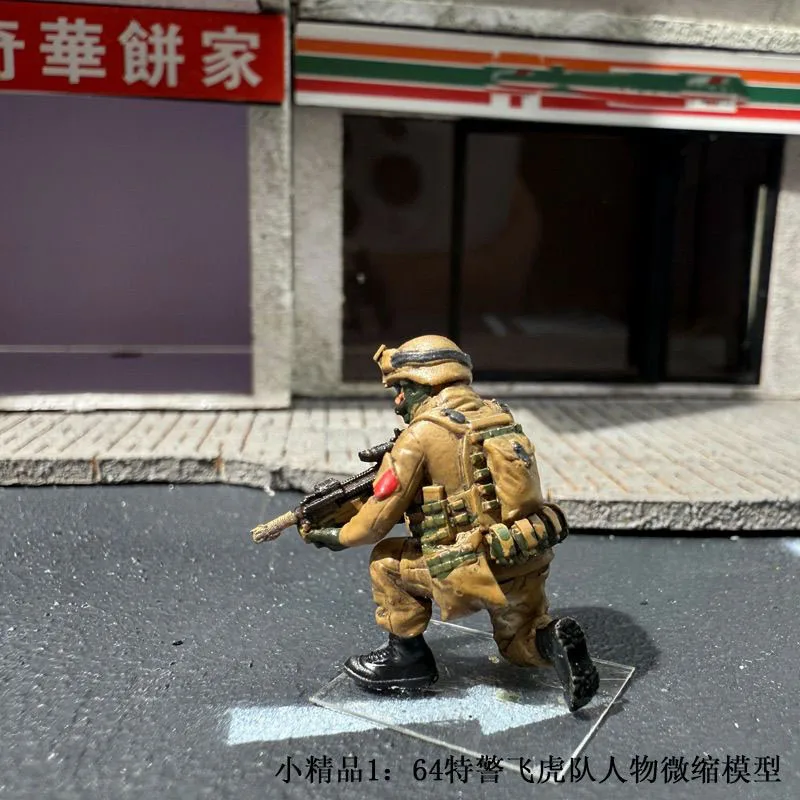 Figuras de Acción 1:64, Unidad Flying Tigers, Modelo de Exhibición para Mesa de Arena, Escena de Garaje, Accesorio para Diorama