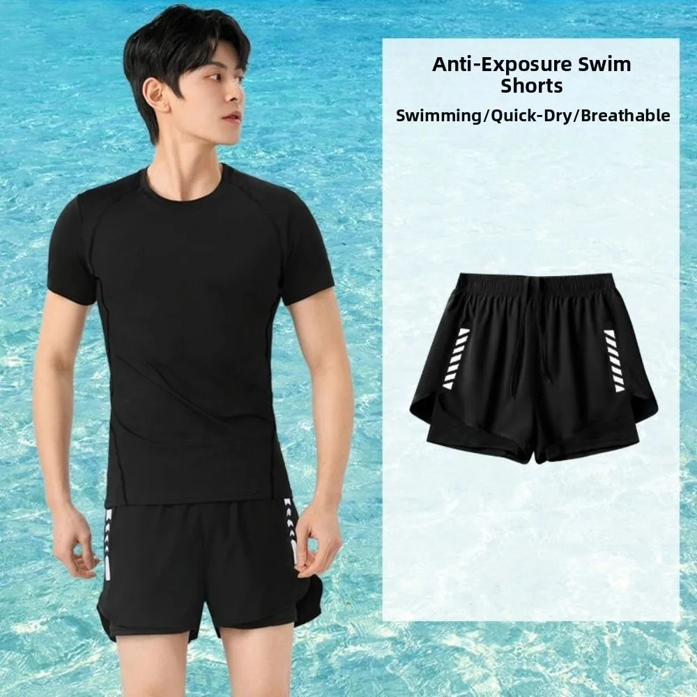 

New Full Set Men's Swimsuit Anti Awkward New Design Swim Pants Set Swim Pants Comfortable Adult Swimwear Men's Swimwear