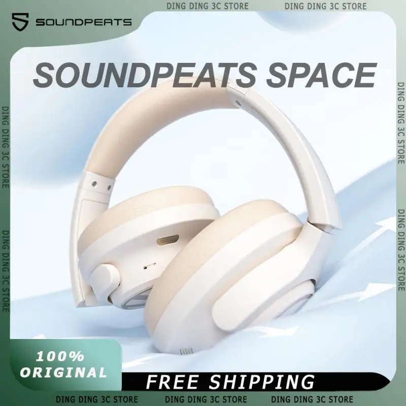 

Беспроводные наушники Soundpeats Space Hi-Fi с низкой задержкой и длительным сроком службы, гибридные ANC с активным шумоподавлением, игровые наушники для ПК на заказ