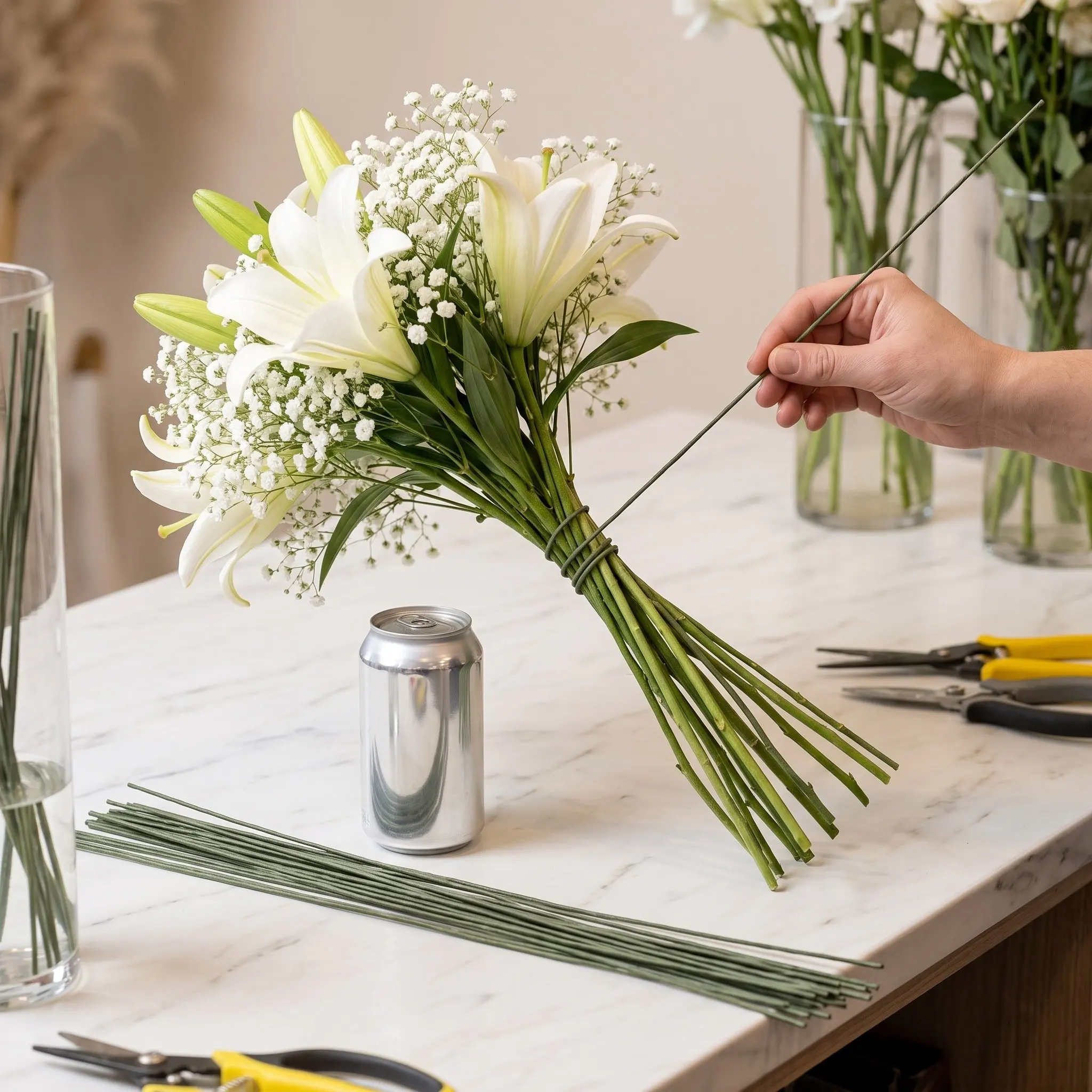 100 Piezas de Alambre Floral d - Wire Stem Florist reseña y precio