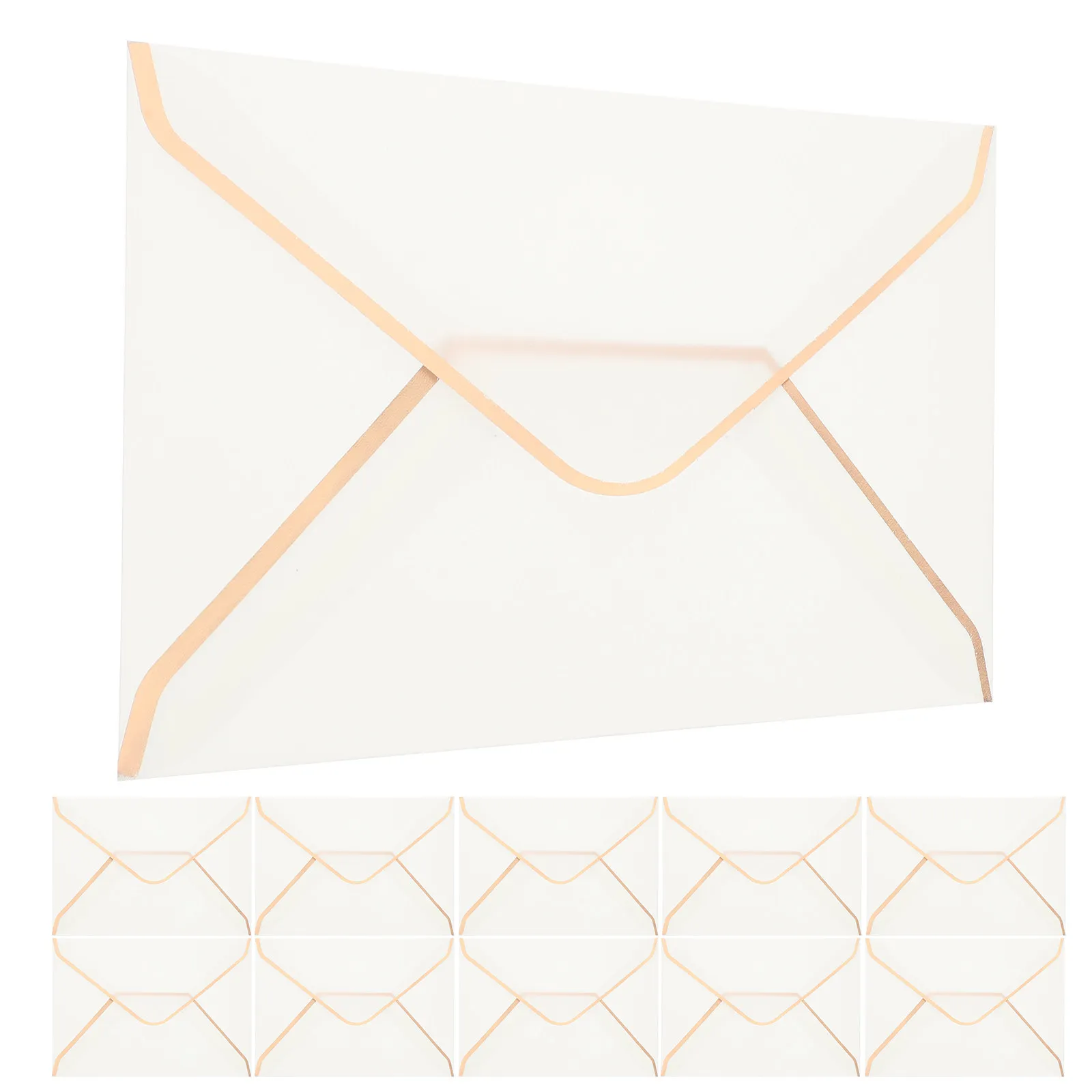 10Pcs Wedding Invitation Envelope For Birthday Greeting Cards Christmas Card Envelopes Blank Gold Foil Letter