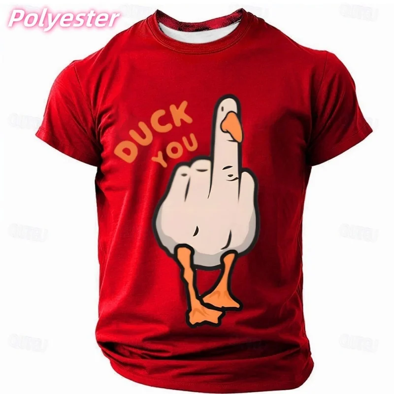 Spaß Abstrakte Muster T-Shirt Für Männer Ente Sie 3D Gedruckt T-shirts Sommer Casual Lose Kurzarm T Shirts Straße Rundhals Tops