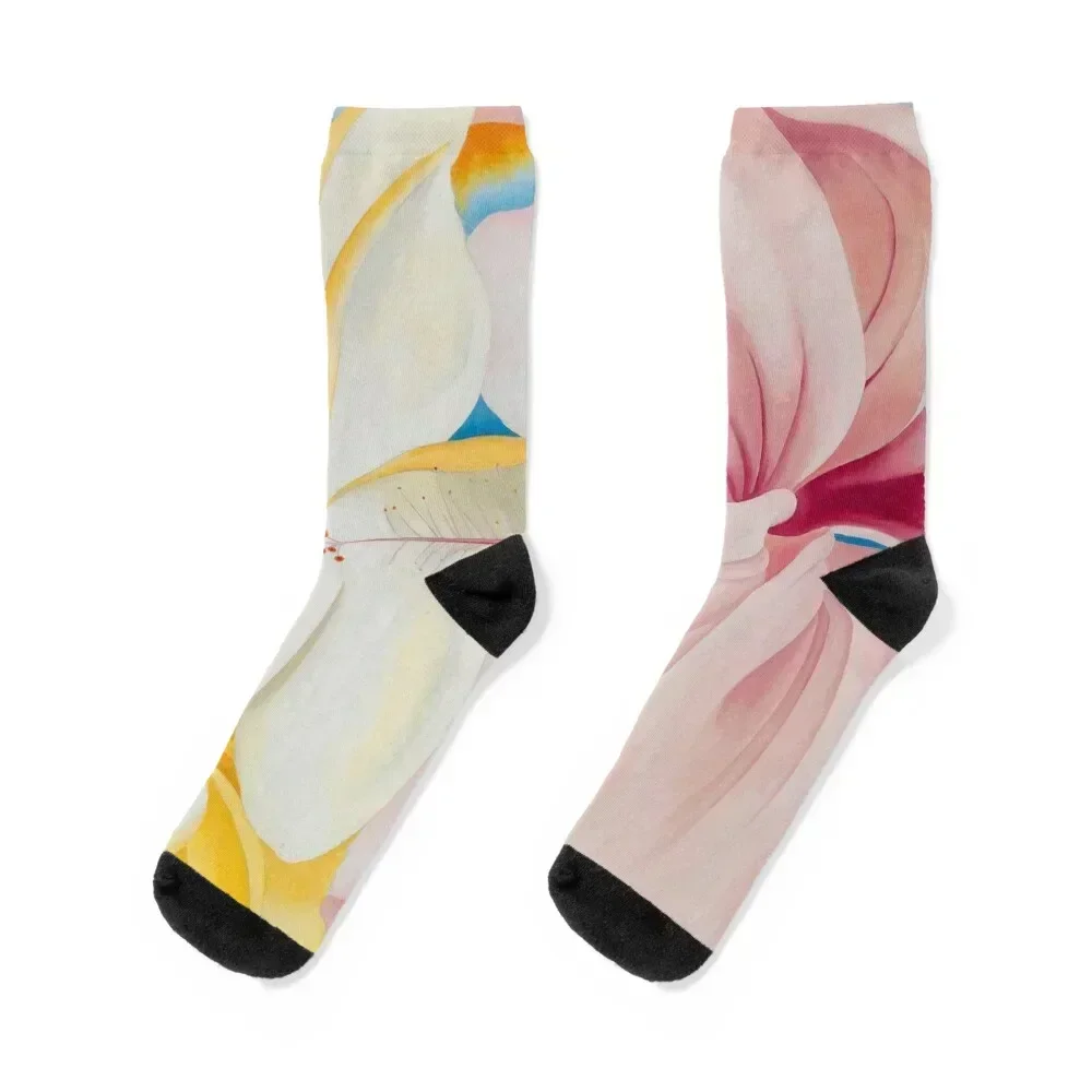 Geaorgia O'keefe Coque for sales, Socks japanese fashion custom sports professional running winter gifts Girl'S Socks Men's