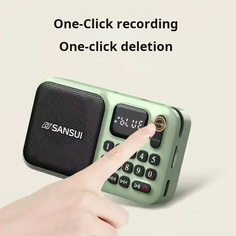 Mini Radio para ancianos F75, máquina de pedidos de canciones digitales, Radio FM portátil, Walkman MP3, Altavoz Bluetooth inalámbrico TF/USB