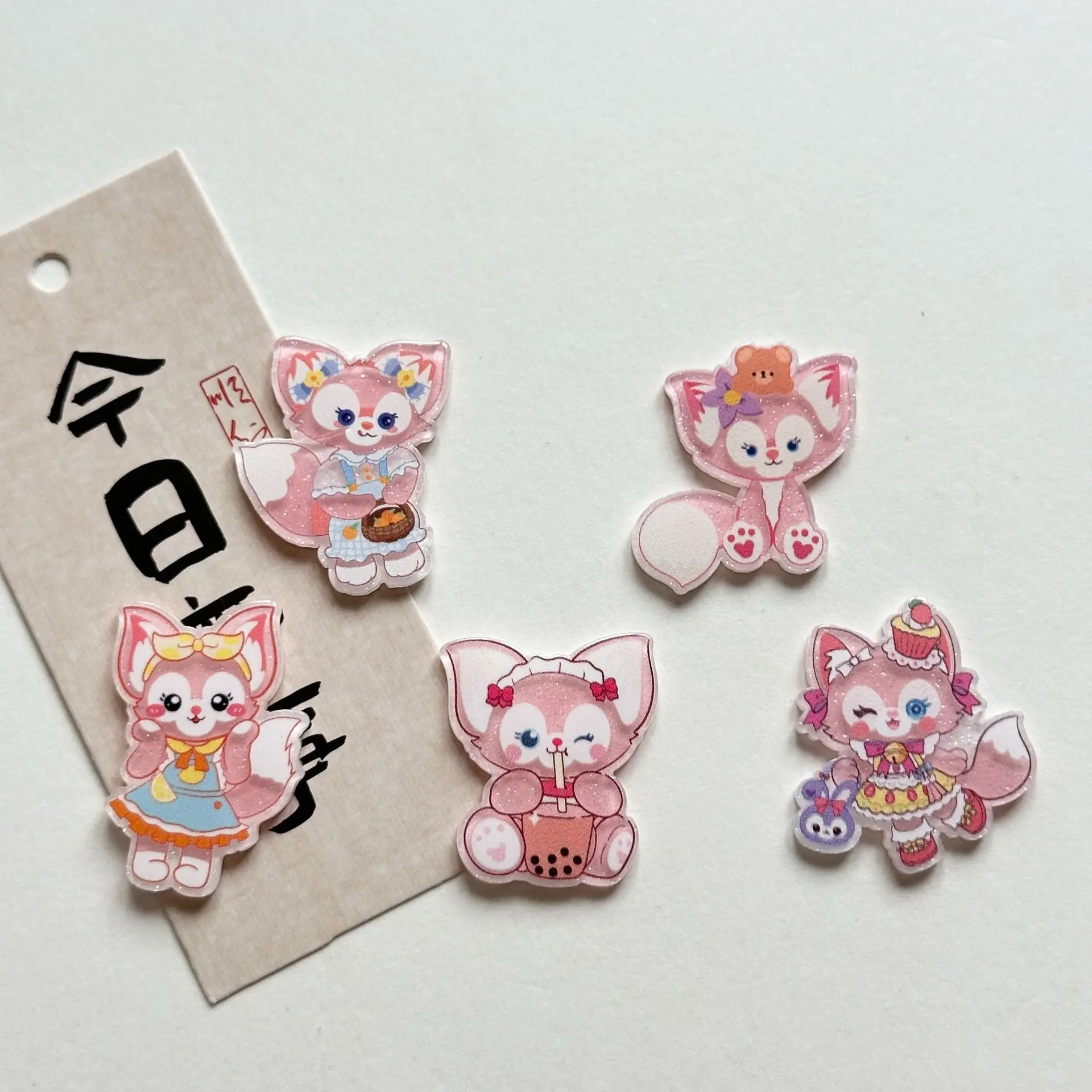 

Miniso акриловая нашивка Ling Nabell Sanrio, заколка для волос «сделай сам», брошь, значок, нашивка на холодильник, аксессуары