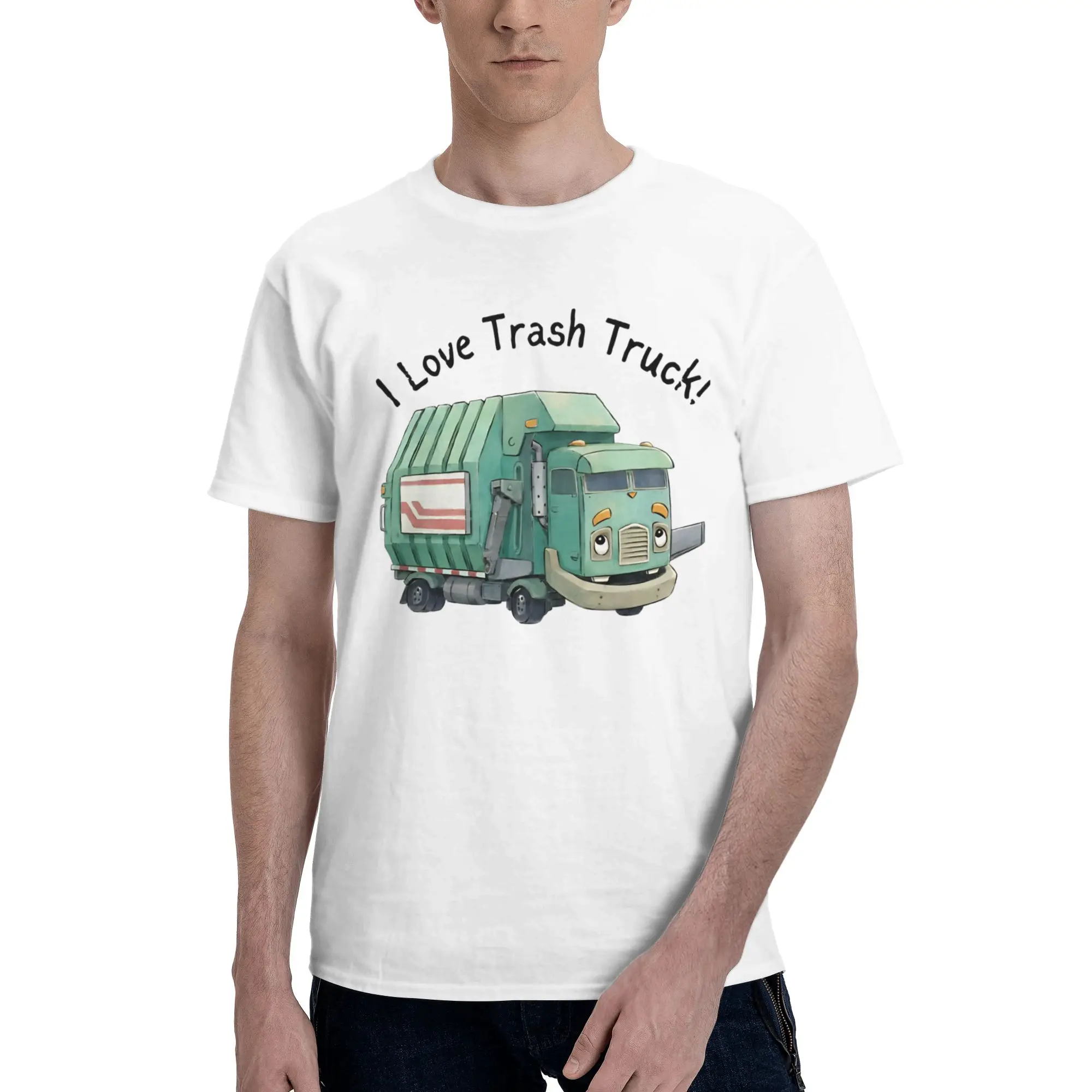 Trash Truck anime Tee Shirt for Men Women Graphic Printing T Shirts  Cotton Clothes