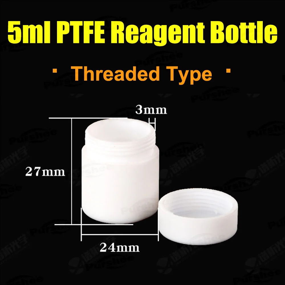 PTFE-Schraubverschluss-Reagenzflasche Hochtemperaturbeständig Säure- und Alkalibeständig mit Deckel Verschiedene Größen Labor-Aufbewahrungsflasche – Detail 12