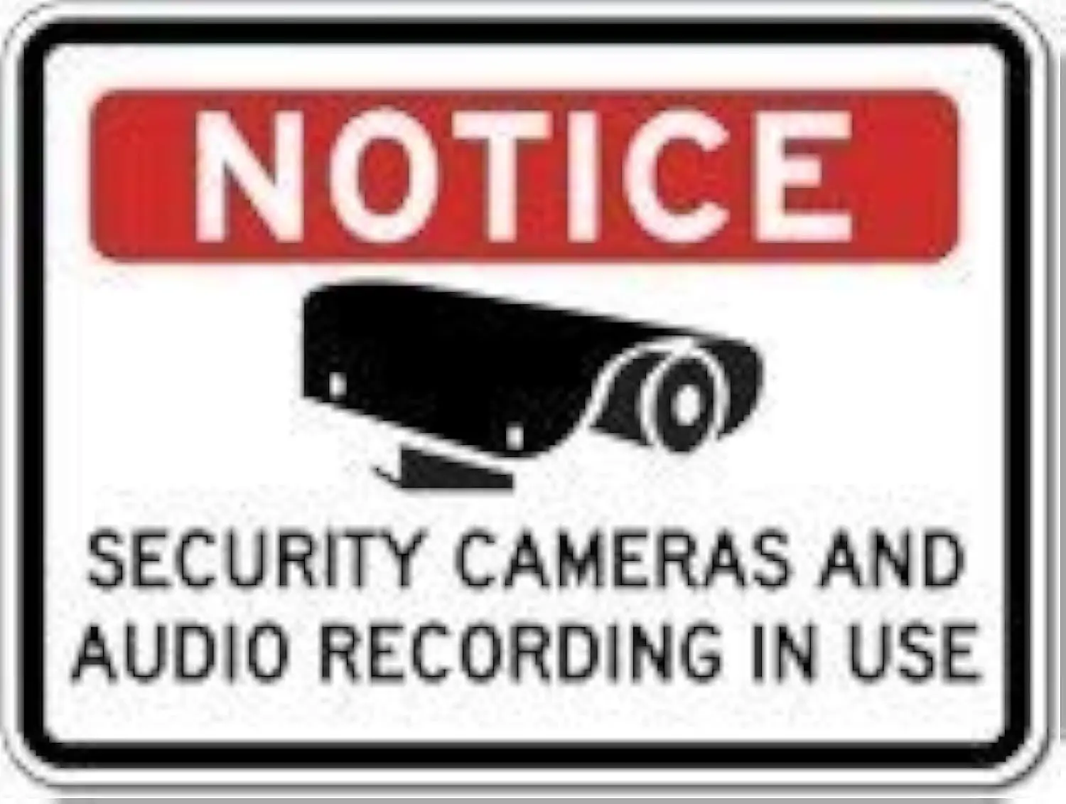 Lilyanaen Metal Sign - Aluminum Security Camera & Audio Recording Sign for Indoor & Outdoor - 12 x 8--Tin Sign