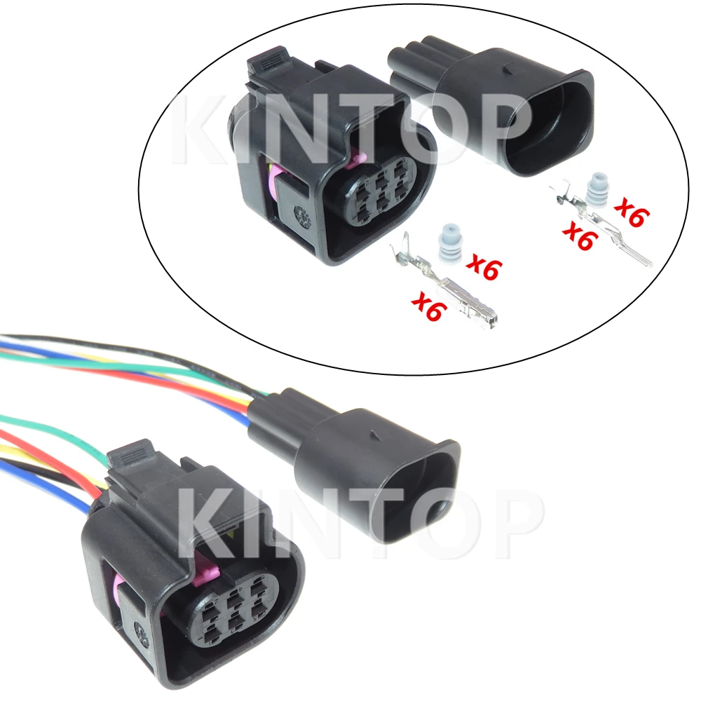 1 Set 6 Pins Auto Oxygen Sensor Male Female Docking Wiring Connector 1928404669  Car Waterproof Socket Starter With Wires