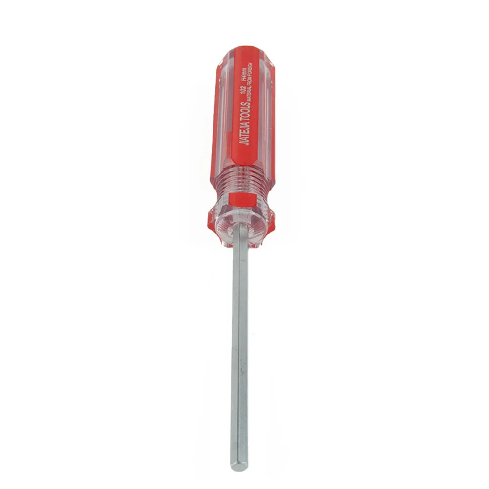 1Pc Hexagon Screwdriver 1.5/2/2.5/3/4/5/6mm Flat Head Hex Shank Magnetic Screwdriver Steel Hand Manual Tool Repairing Tool