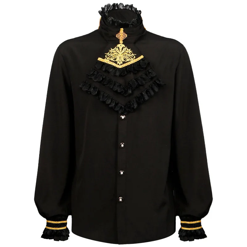 Men's Renaissance Kleidung Victoria Shirt mittelalter liche Steampunk Piraten Tops Chemise Homme weiße Vintage Shirts für Männer Cosplay Tops