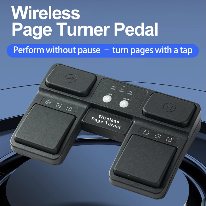 QuanYin Portable Wireless Page Turner Pedal Foot Page Turner for ipad iphone Tablet Laptop Remote Control PPT Rechargeable