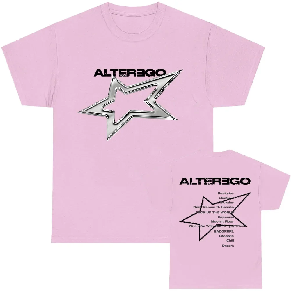 นักร้องอัลกุรอานอัลบั้มAlter Egoกราฟิกเสื้อLISAแฟชั่นHip Hop Streetwear Unisexฤดูร้อนผ้าฝ้ายTeesผู้ชายผู้หญิงเสื้อผ้าชาย