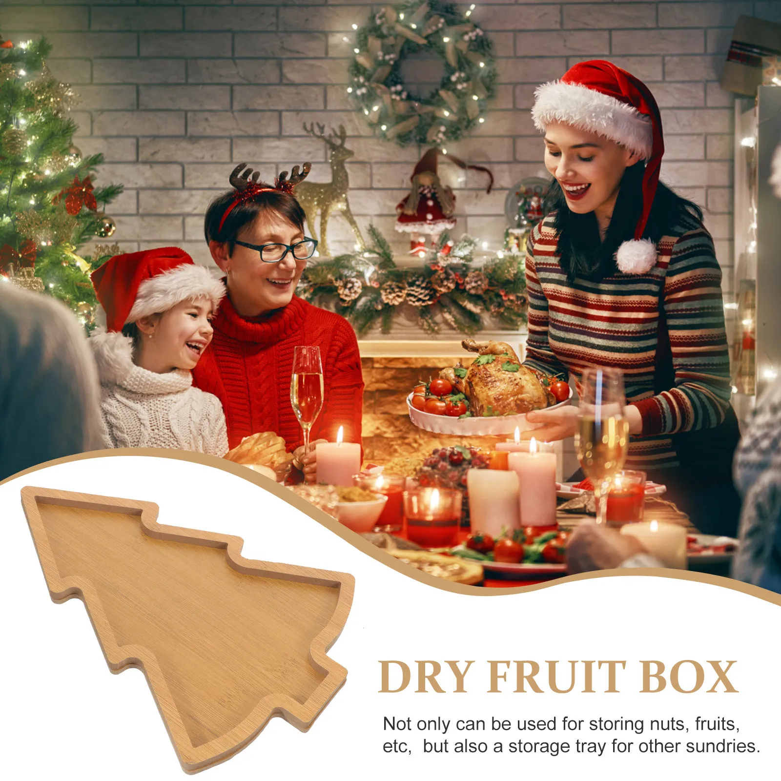 

Christmas Tree Dish Wooden Sauce Dish Seasoning Plate Sushi Bowl Appetizer Serving Tray Party Food Plate Snack Tray