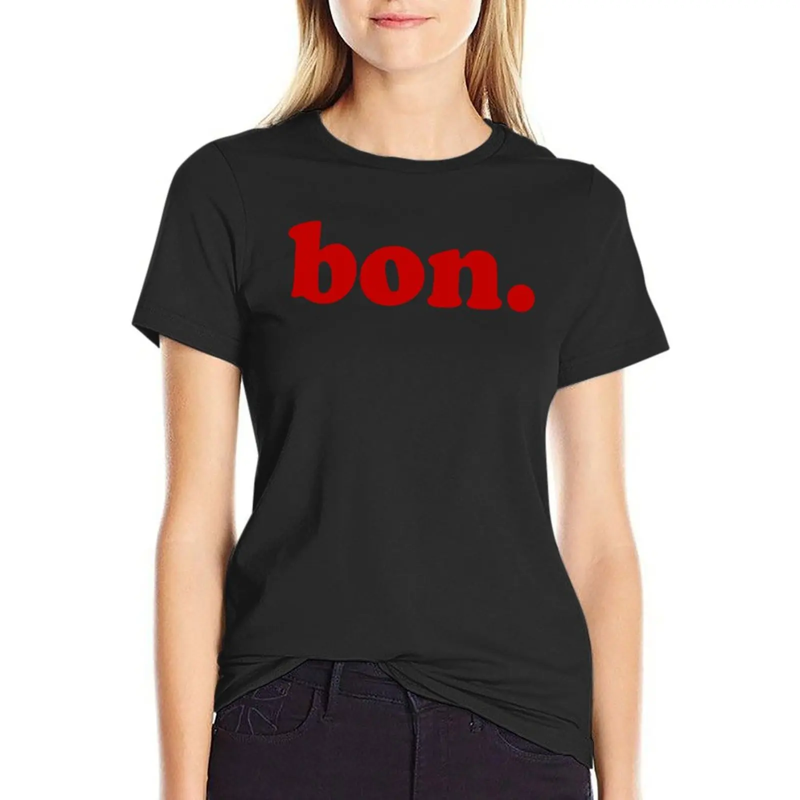 Bon. - French Words T-Shirt Short sleeve tee cute tops tshirts for Women