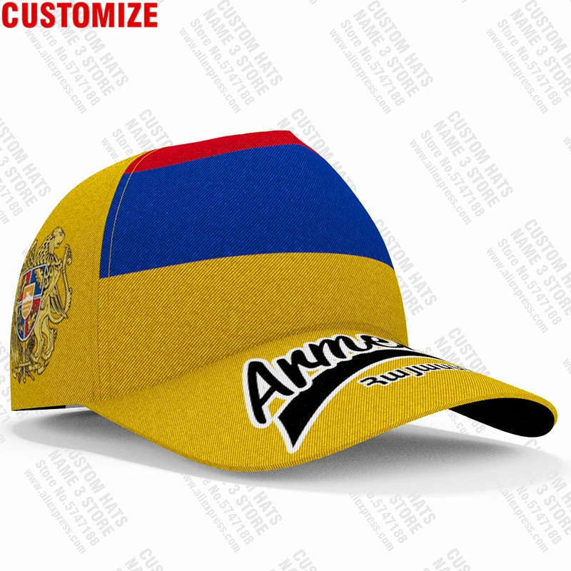 Armenia Baseball Cap Custom Made Name Number Team Logo Arm Hats Armenian Country Travel Am Nation Hayastan Flag Photo Headgear