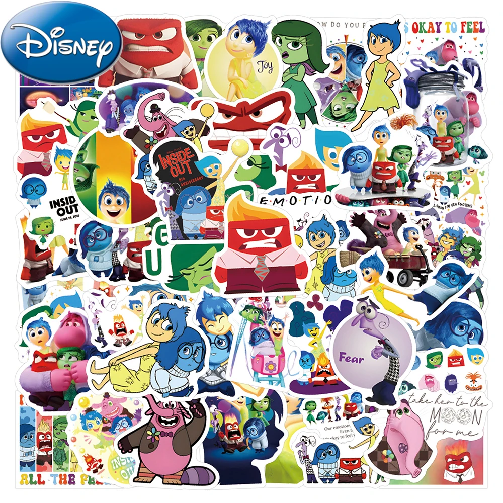 10/30/60pcs Cute Cartoon Inside Out Graffiti Stickers Disney Movie Anime Decals DIY Computer Laptop Bike Fun for Kid Toy Sticker