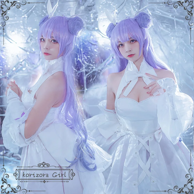 COS-HoHo Anime Azur Lane HMS Unicorn Angel's MyNight Game Suit Lovely Dress Uniform Cosplay Costume Halloween Party Outfit Women