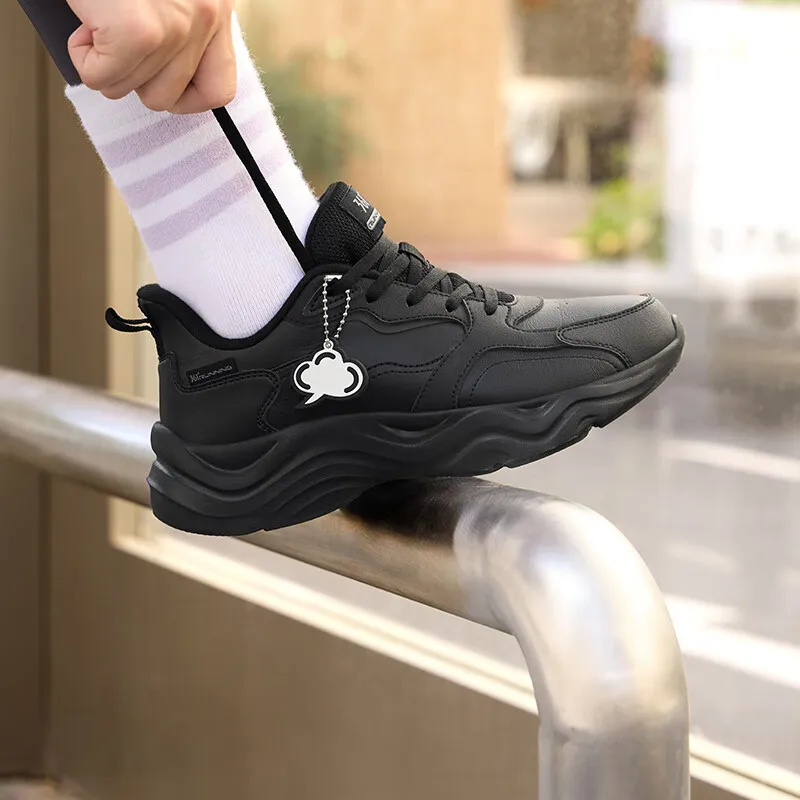 361 Degrees Women Running Shoes New Leather Surface Water-repellent Winter Thick-soled Skipping Rope Female Sneakers 682442215