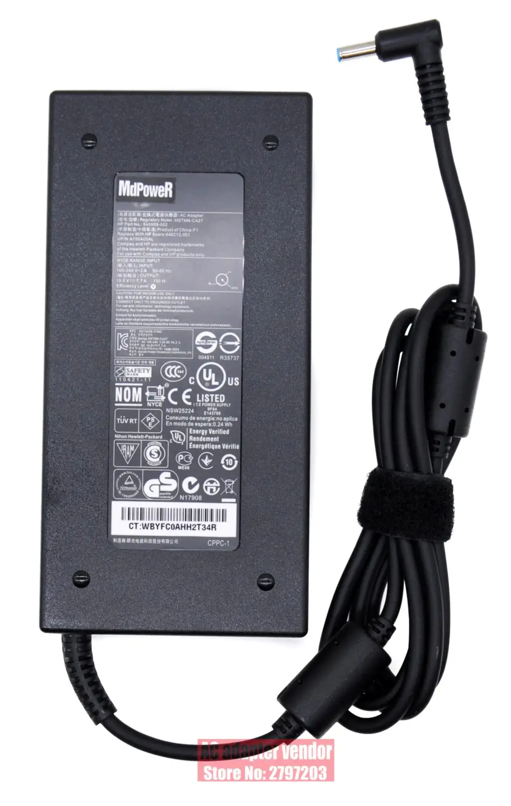 Genuine 19.5v 7.7a 150w ac power adapter for Hp TPN-DA03 775626-003 776620-001 ZBOOK 15 G3 G4 Laptop Adapters TPN-DA03 A150A05AL