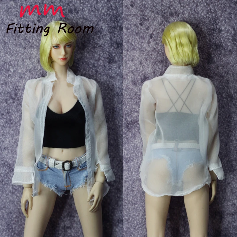 1/6 scale female dolls clothes Ultra thin coat shirt fit 12\'\' TBLeague JIAOU DOLL action figure