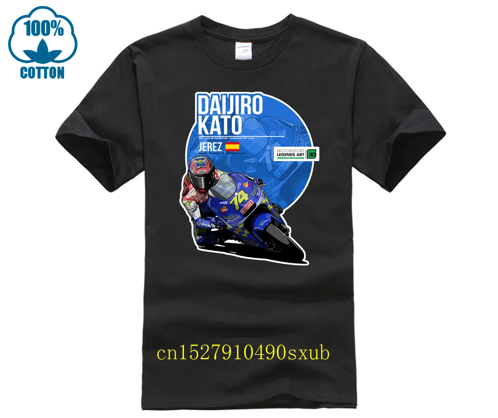 Camiseta de motocicleta Victory para hombre, camiseta Daijiro Kato 2001 Jerez