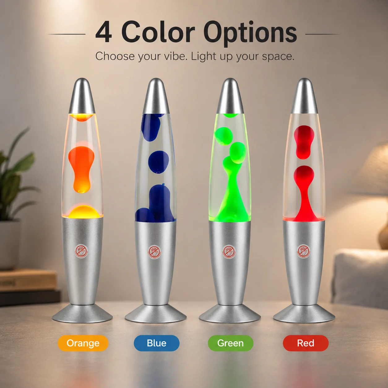 Lava Lamp Desktop - LED溶岩ランプ クラゲデザイン 金属ベースの火山ワックスナイトライト デスクトップ装飾ライト 勉強部屋や寝室に最適