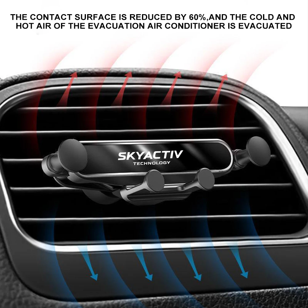 For Mazda 3 Bk 6 Gg Gh Gj CX3 CX5 CX30 CX7 CX8 CX9 MX5 RX8 Skyactive Car Phone Holder Air Vent Clips Mount Mobile Phone Stand