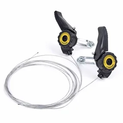 Gear Lever Shifter 15/18/21 Speed 2PCS Fittings Plastic Steel Accessories Black Pair Replacement Mountain Bike