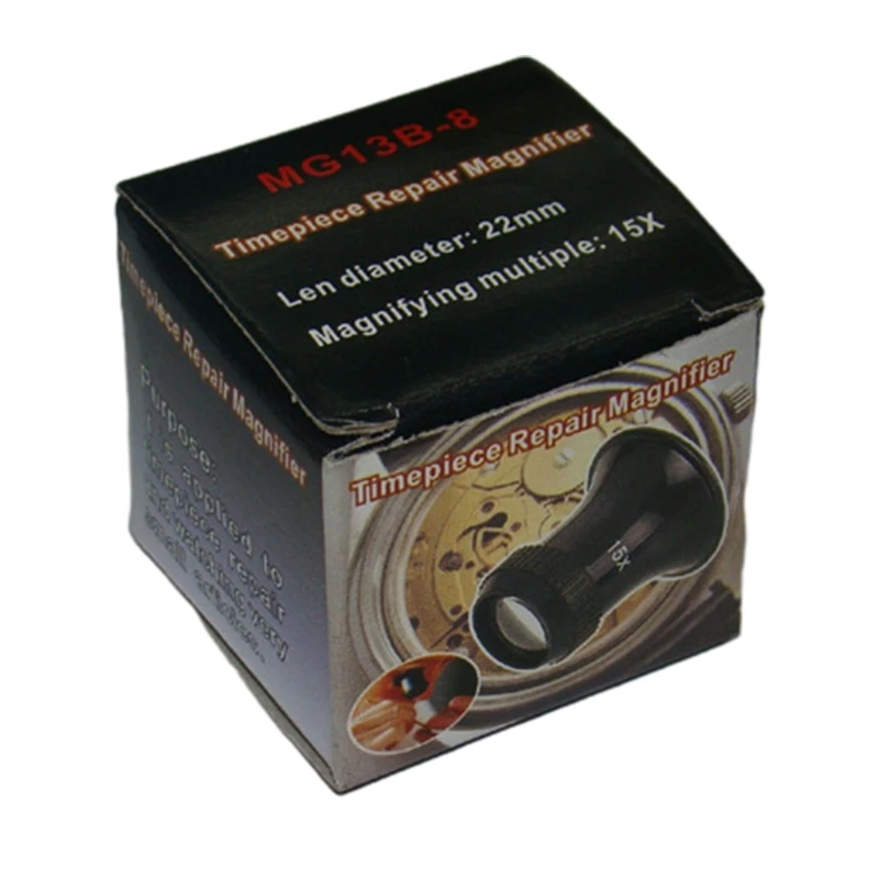 Magnifying Glass 10X Eye Loupe Monocular Magnifier Watch Repairing Magnifying Lens for Coin Stamp Inspection Science